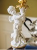 【已售】独角鹿西洋古董 1891年代法国御窑塞弗尔签名出品蓝釉描金底座装饰布歇小天使主题素胎瓷雕塑及铜鎏金精雕烛台一对 商品缩略图3