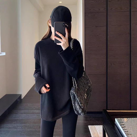 搭配神器～2025加绒加厚保暖舒适宽松卫衣T恤女打底衫秋冬新款！ 商品图2