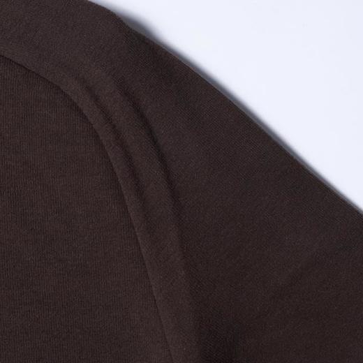 25T320SDSA秋冬新款痞帅男装简约休闲领口不规则纯色圆领长袖T恤百搭 商品图3