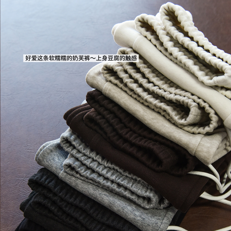 【加绒糯米垂感超模裤】加厚糯米绒 高腰微喇裤型超显瘦 高能保温防风保暖