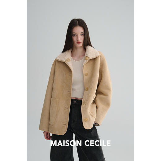 MAISON CECILE 两穿|羊毛厚实保暖正反两穿复古夹克外套 商品图4