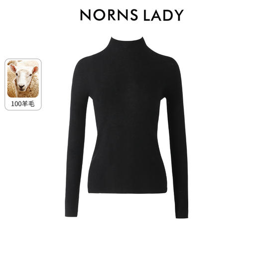 主推款丨NORNS LADY诺恩 【温流沙】秋冬纯色100%羊毛针织衫亲肤保暖 H25SK58548-12.16直播 商品图7
