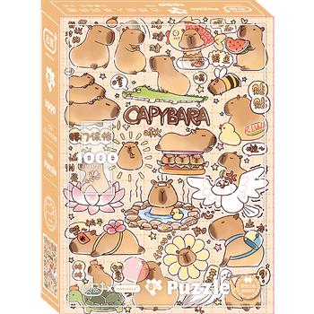古部成人拼图1000片 卡皮巴拉成年减压拼图家居装饰生日礼物礼品 商品图4