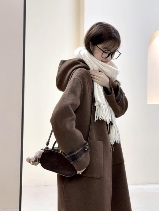 【蝶安鹿梦】2025韩系长款蝴蝶结设计百搭保暖长款羊毛大衣外套！ 商品图1