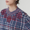 【林栖设计小店】【手工绣花】毛织上衣复古格纹宽松2025秋冬新款毛衣女1954028 商品缩略图3