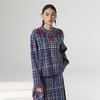 【林栖设计小店】【手工绣花】毛织上衣复古格纹宽松2025秋冬新款毛衣女1954028 商品缩略图1