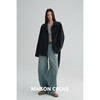 MAISON CECILE 两色|桑蚕丝羊毛宽松立裁短款显比例翻领毛呢大衣 商品缩略图1