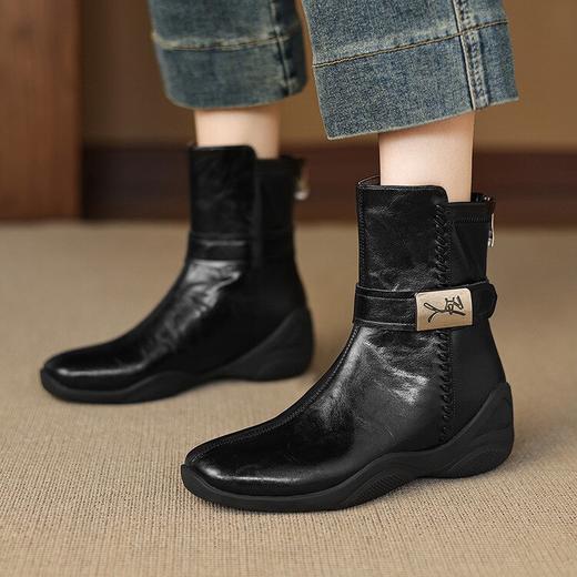 【预售5天】超轻超软时尚秋冬圆头内增高短筒短靴子休闲时装靴ZYY&A1532 商品图4