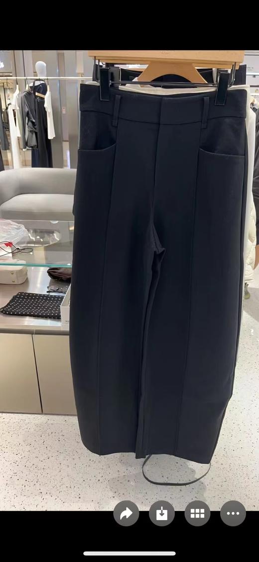 D102069秋冬款时尚百搭高腰阔腿弯刀裤休闲裤女 商品图3