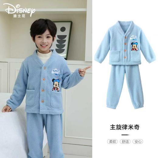 【迪士尼disney泡芙绒儿童居家服】这个款绝对要爆迪士尼A类儿童泡芙绒套装睡衣家居服 商品图6