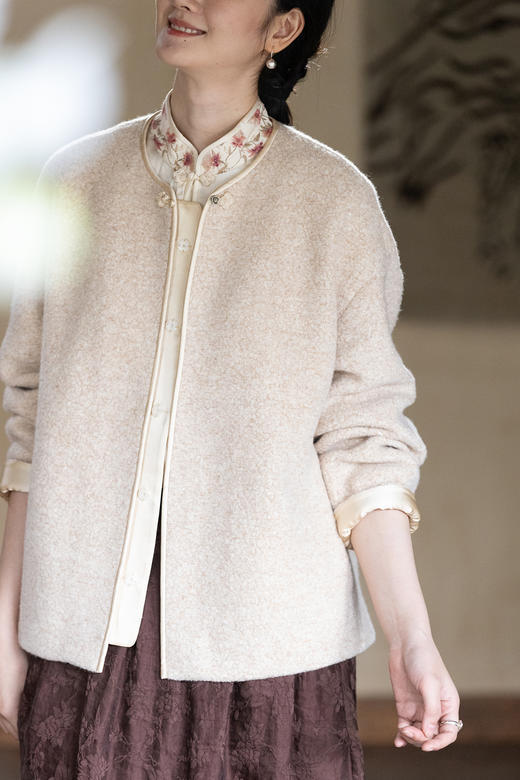 牧衣游原创羊毛混纺羊羔毛毛呢外套 福利款 锦瑟云集不支持会员折 商品图5