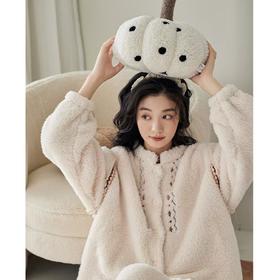 【防静电轻奢暖绒家居服】2025冬季睡衣女珊瑚绒时尚休闲可外穿加厚保暖家居服秋冬款