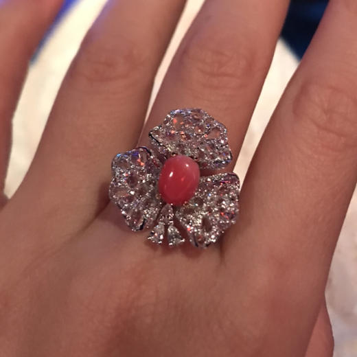 火烈鸟粉色海螺珠戒指〔1.95ct〕 商品图3