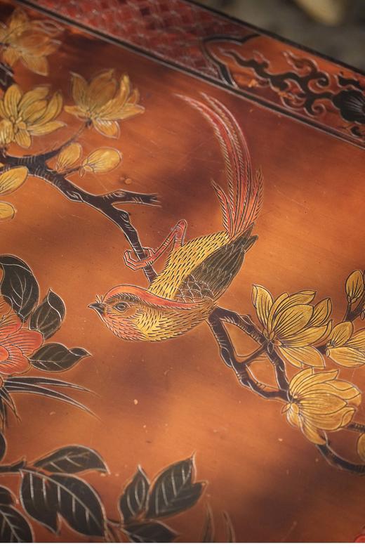 【已售】独角鹿西洋古董 20世纪中国出品锦上添花主题款彩雕漆硬木桌几 商品图6