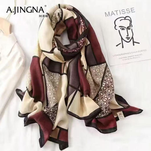【周年福袋】阿菁娜秋冬韩版棉麻时髦洋气围巾A29Q729001 商品图2