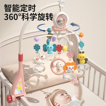 皇儿新生婴儿0-6个月电动可旋转床铃宝宝车挂件床头上转动摇铃玩具1岁 商品图0