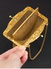 独角鹿西洋古董 19世纪末法国出品花叶纹镂雕18K黄金镶嵌钻石及绿松石网状编织晚宴包 商品缩略图4