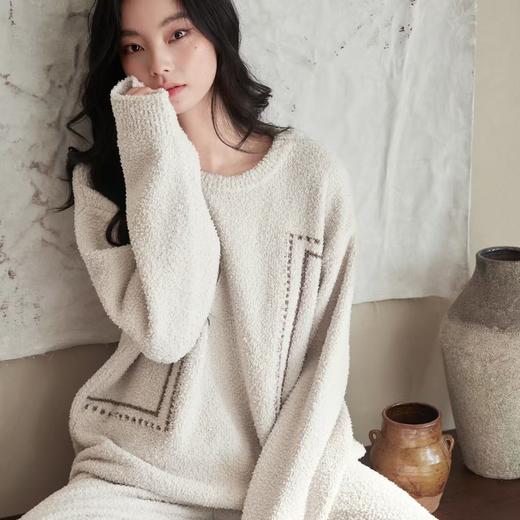 【暖阳】2025冬季珊瑚绒睡衣情侣装可外穿舒适半边绒加厚家居服秋季小众 商品图4