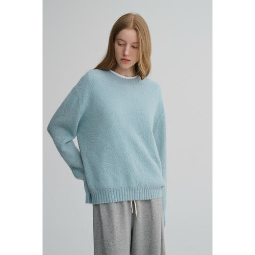 MAISON CECILE 三色|马海毛羊毛混纺软糯绒感舒适圆领针织毛衣 商品图0