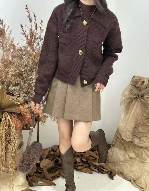 74MZ20558#元宝扣翻领开衫 商品图3