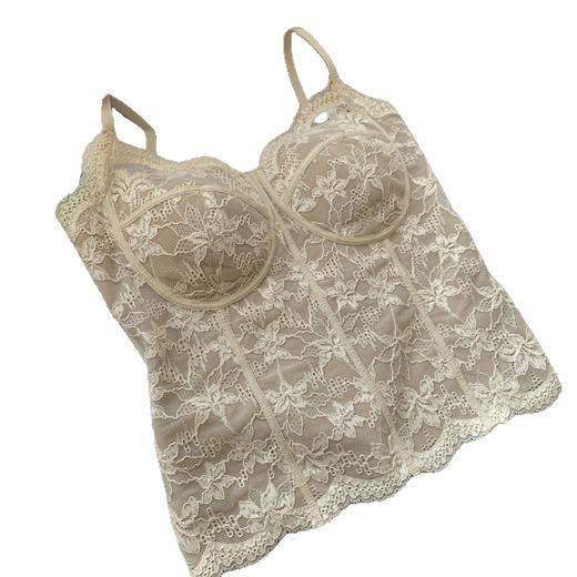 【设计师自留款！二代级级锁温美背！】sheng法式骨线小吊带 显瘦纯欲性感女士自带胸垫 可外穿蕾丝背心 内搭美背 商品图4