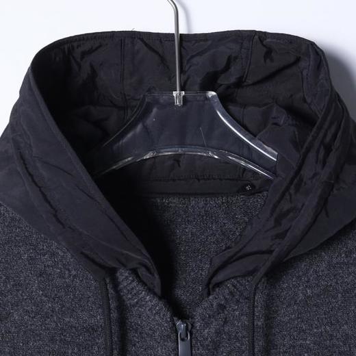 69027SDSA男士秋冬新款痞帅男装潮牌拼接抽绳连帽毛衣慵懒风百搭针织衫 商品图2