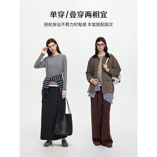 棉仓356601002-零压假两件肌底舒绒长袖T 商品图4