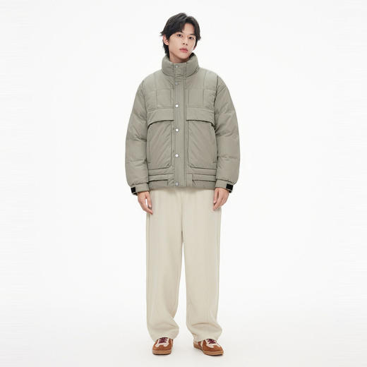 gxg.jeans男装 卡其色简约休闲短款羽绒服外套男 25年冬热卖 商品图3
