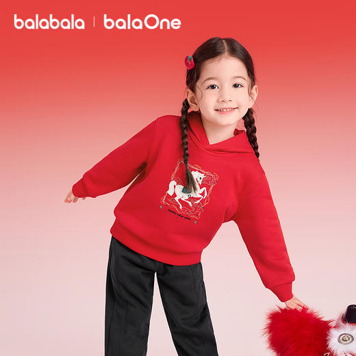 【balaOne】巴拉巴拉童装儿童套装男女童2025新款春秋装加绒2件套 商品图2