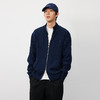 潮牌100%棉藏青色半高领双头拉链针织开衫男百搭上新NP57SW35 商品缩略图3