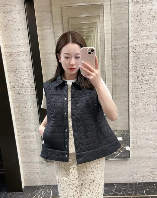 蒙口 2025新品A摆藤格纹棉服马甲 商品图6