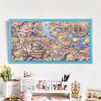 猫的天空之城拼图成年人拼图1000片狸猫上河图古风国风高级拼图生日女生节礼物 商品图1