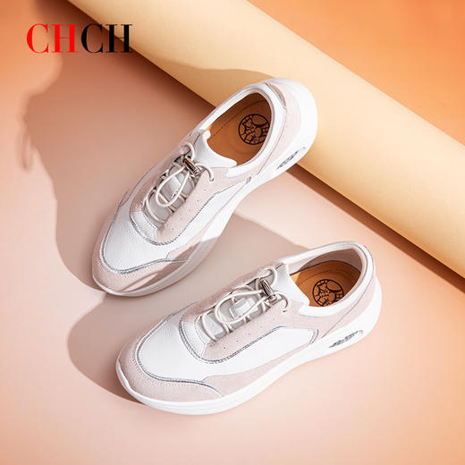 2025秋冬新款CHCH平衡鞋气垫翻牛皮轻底休闲跑鞋女鞋CP2B5142 商品图0