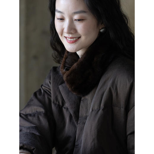 牧衣游 水貂毛围脖保暖亲肤百搭文艺 岗序【不支持会员折】 商品图3