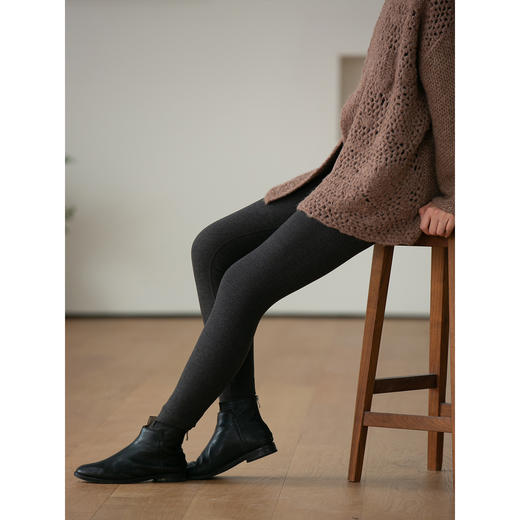 【经典回归】牧衣游原创 棉质修身打底裤女冬舒适微弹细腻 清风鉴 商品图3