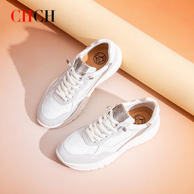 CHCH平衡鞋2025秋冬新款牛皮舒适休闲女鞋CP2B5151