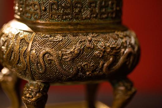 陈巧生制 带座冲天耳长方熏炉 铜炉香炉摆件 商品图5