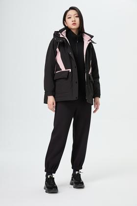 【爆款棉服】水淼2025冬休闲时尚户外拼接显瘦棉服1666