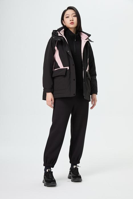 【爆款棉服】水淼2025冬休闲时尚户外拼接显瘦棉服1666 商品图0