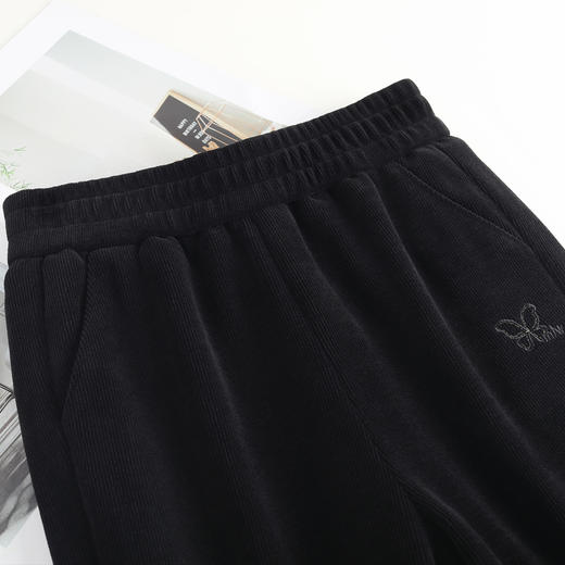 MYX加绒保暖休闲长裤松紧腰显瘦修身小脚裤2025冬款垂坠感时尚铅笔裤 商品图3