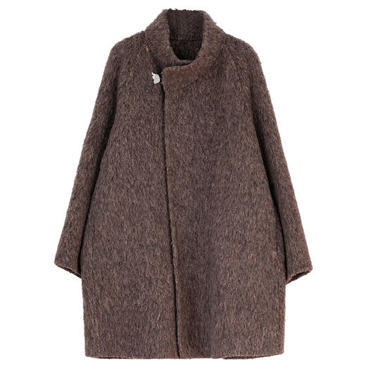 牧衣游原创 进口羊驼毛混纺羊羔毛外套蓬松保暖古朴毛呢外套 雨桐 商品图4