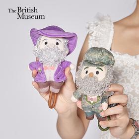 物兮物 致敬大师系列 莫奈毛绒公仔挂件-绿色 莫奈可脱卸娃衣毛绒挂件-紫色