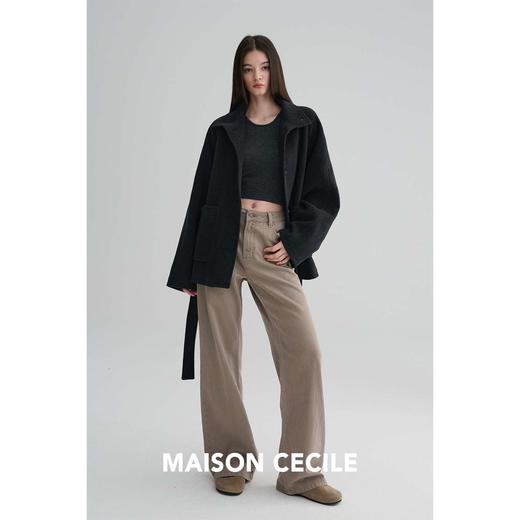 MAISON CECILE 四色/宽松休闲复古色系百搭直筒显瘦牛仔裤 商品图5