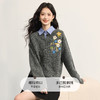 【年货节】熙世界「糯叽叽羊毛开衫」植物系绣花针织毛衣短外套女25秋冬新款 商品缩略图1