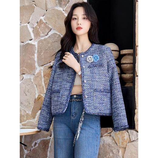 小香风粗花呢外套，法式气质名媛洋气上衣HR-YJLY8608 商品图1