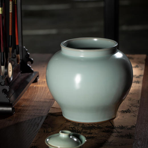 问鼎汝瓷/鼎峰系列/天青辛丑/精工款/纳福瓶 商品图1