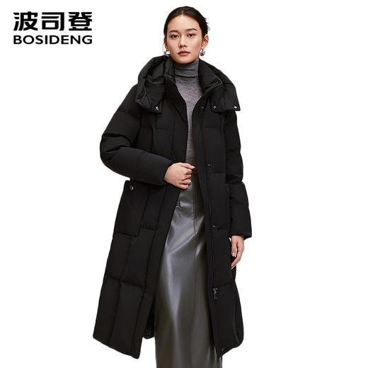 波司登羽绒服女2025新款过膝长款鹅绒外套B250244318 商品图0