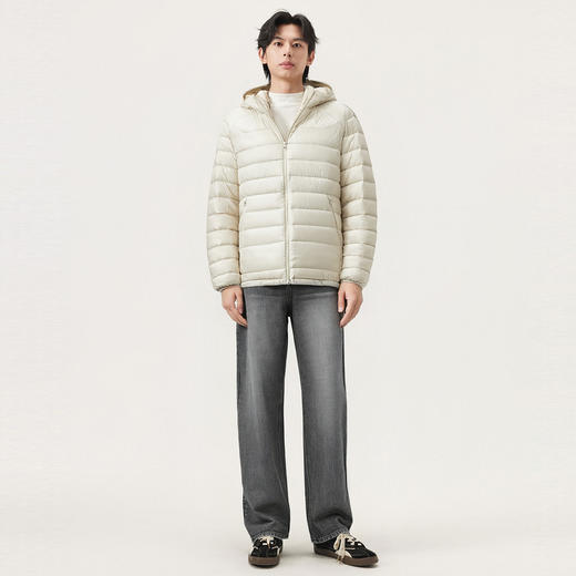 gxg.jeans男装 多色轻薄款打底基础短款连帽排骨羽绒服男25冬热卖 商品图4