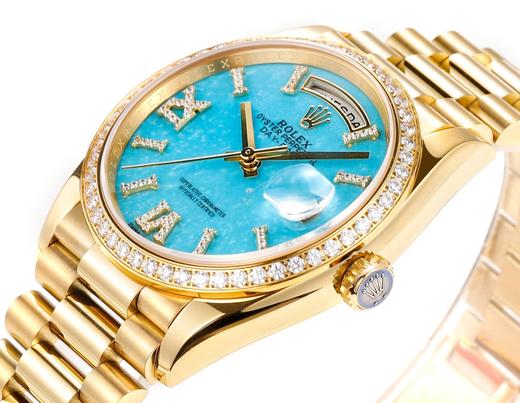 sh005-劳力士日志  绿松石 36表盘  机械 镀真金！（SH） 商品图3