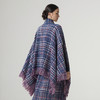 【林栖设计小店】格纹毛织披肩复古气质宽松高领2025秋冬新款流苏斗篷上衣2954006 商品缩略图4